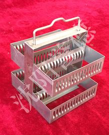 China Vertical Medical Equipment Accessories Stainless Steel Histology Slide Staining Rack 30 Slide supplier