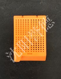 China Biopsy Square Holes Orange Embedding Cassettes , Tissue Embedding Molds supplier