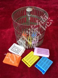 China Pathology Tissue Processing Basket 18 Cassettes With Stainless Steel Material supplier